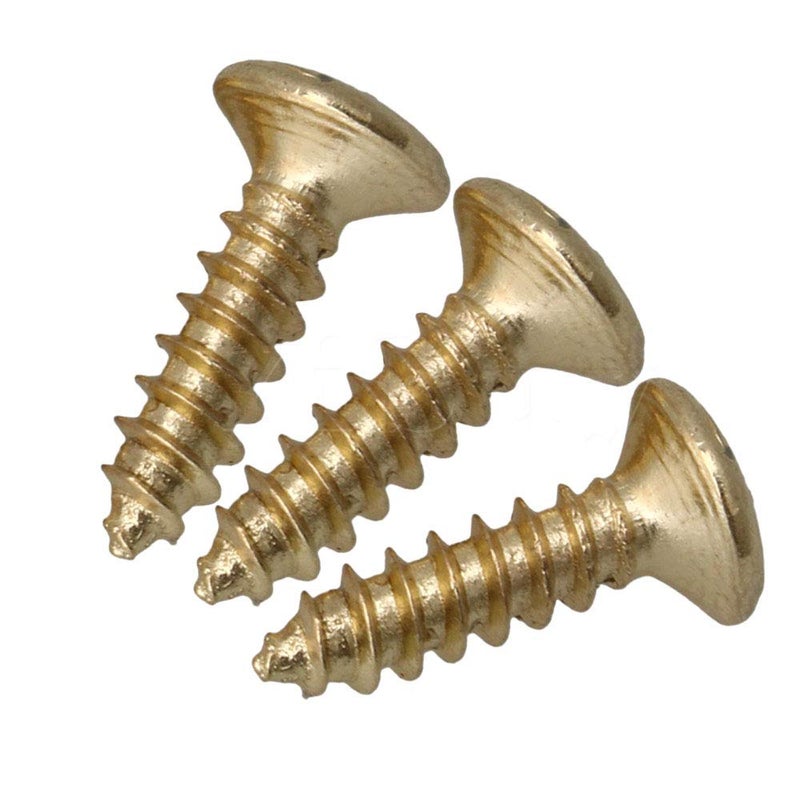 RuiLing Pack of 50 Gold Electric Guitar Pickguard Backplates Mounting Screws, Electric Guitar Bass Cover Plate Screw for ST TL LP SG Guitar Parts - Image 2